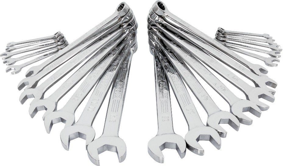 24 -Piece Set 12-point SAE and Metric Standard Combination Wrench (no case)
