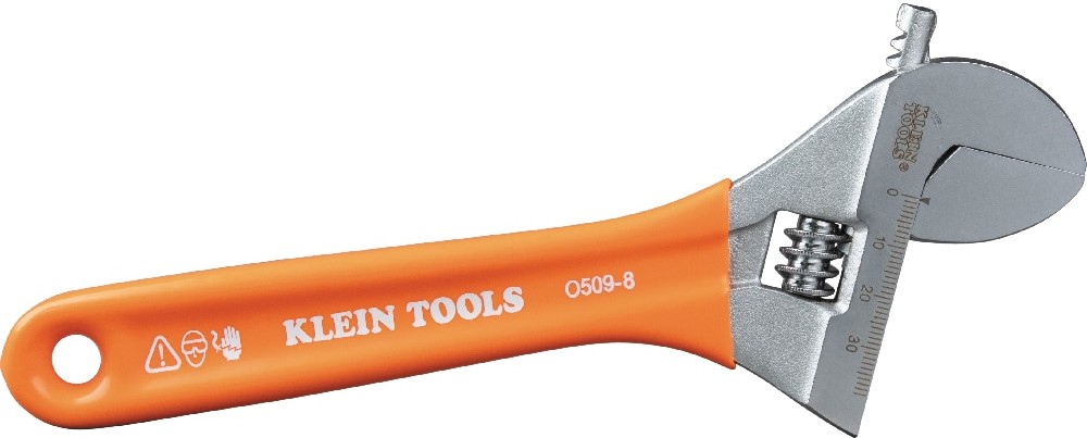 Extra-Wide Jaw Adjustable Wrench, 8-Inch