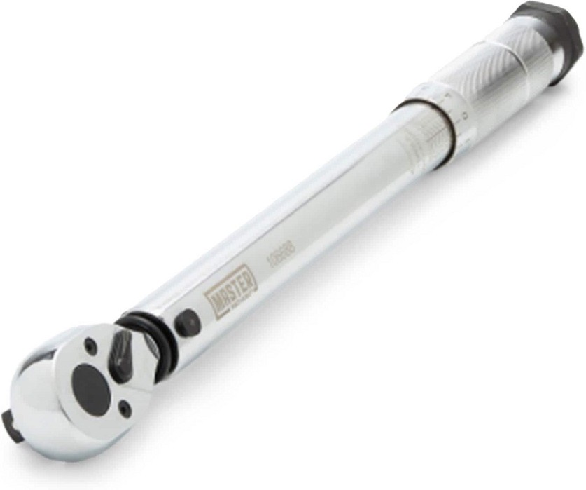 3/8 Inch Chamfered Square Drive Alloy Steel Micrometer Torque Wrench 5 to 80 Foot Pounds with Twist Collar Lock and Quick Release