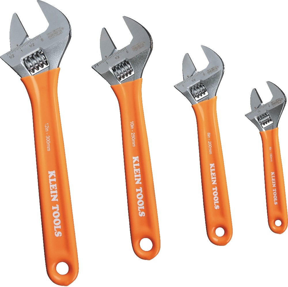 Extra-Capacity Adjustable Wrenches, 4-Piece