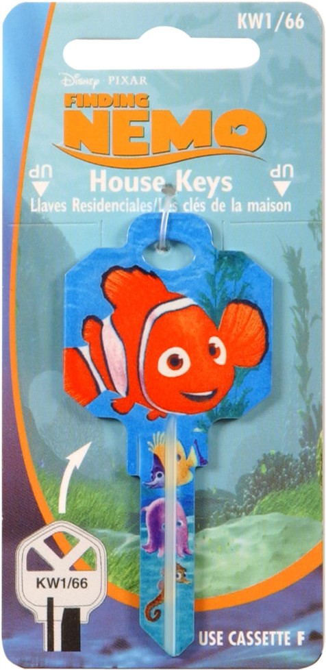 Multicolored Key Brass House/Entry Key Blank