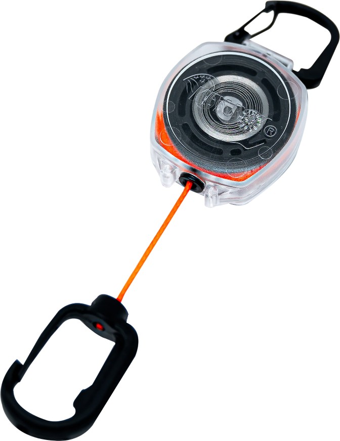 Key-Connect 24-in Multi-Purpose wit Dual Carabiners Clear Keychain