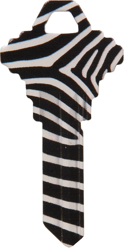 Black/White 68 Brass House/Entry Key Blank
