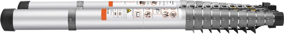 Telescoping Ladder 15 FT Aluminum One-button Retraction Collapsible Extension Ladder