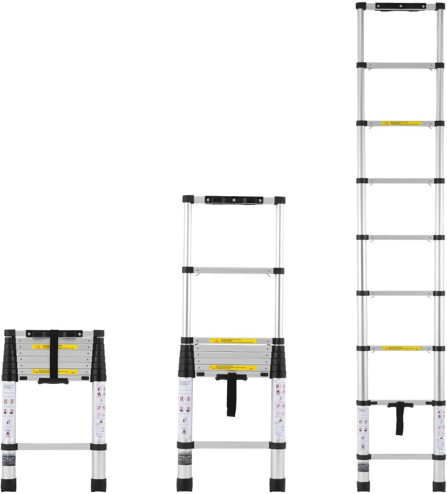 Telescoping Ladder 8.5FT Aluminum Lightweight Extension Ladder