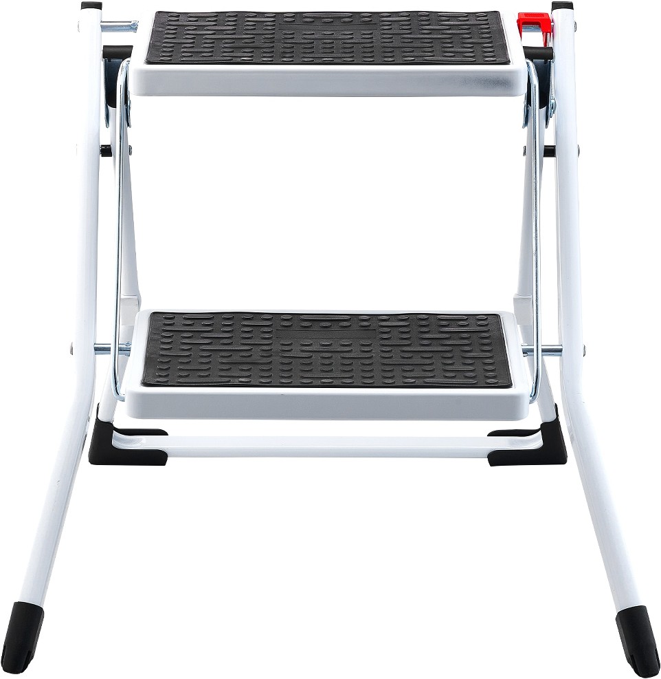 Step Ladder 2-Step 330lbs Capacity Ergonomic Folding Steel Step Stool
