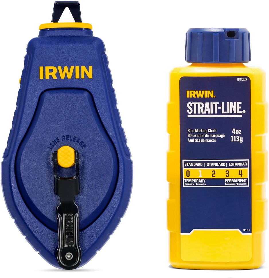 STRAIT-LINE COMPACT 3:1 8 -Pack 30-ft Chalk Reel