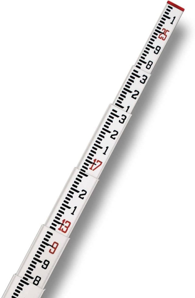 11-SCR25-T 25-ft Fiberglass Leveling Rod (CR) - 10ths