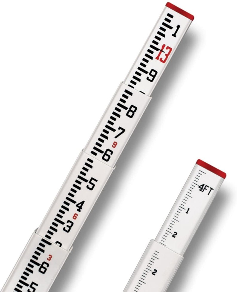 11-SCR13-T 13-ft Fiberglass Leveling Rod (CR) - 10ths