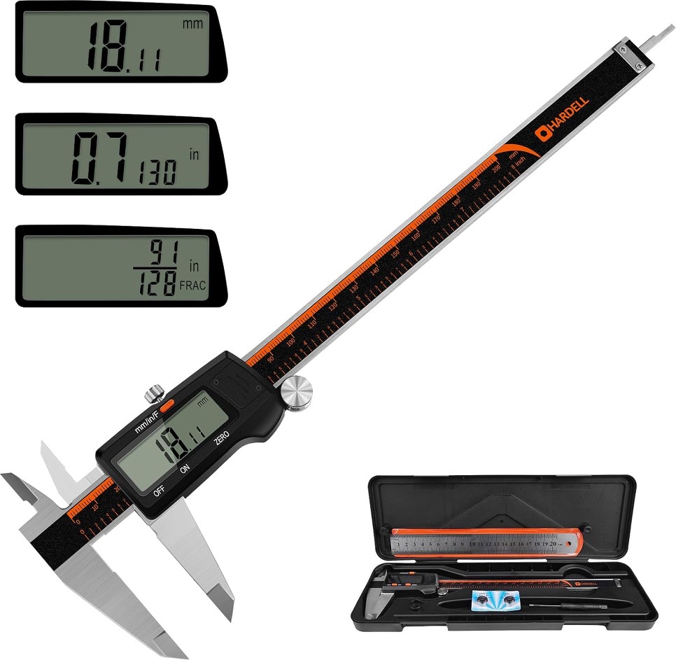 8 Inch Digital Caliper Measuring Tool with LCD Screen