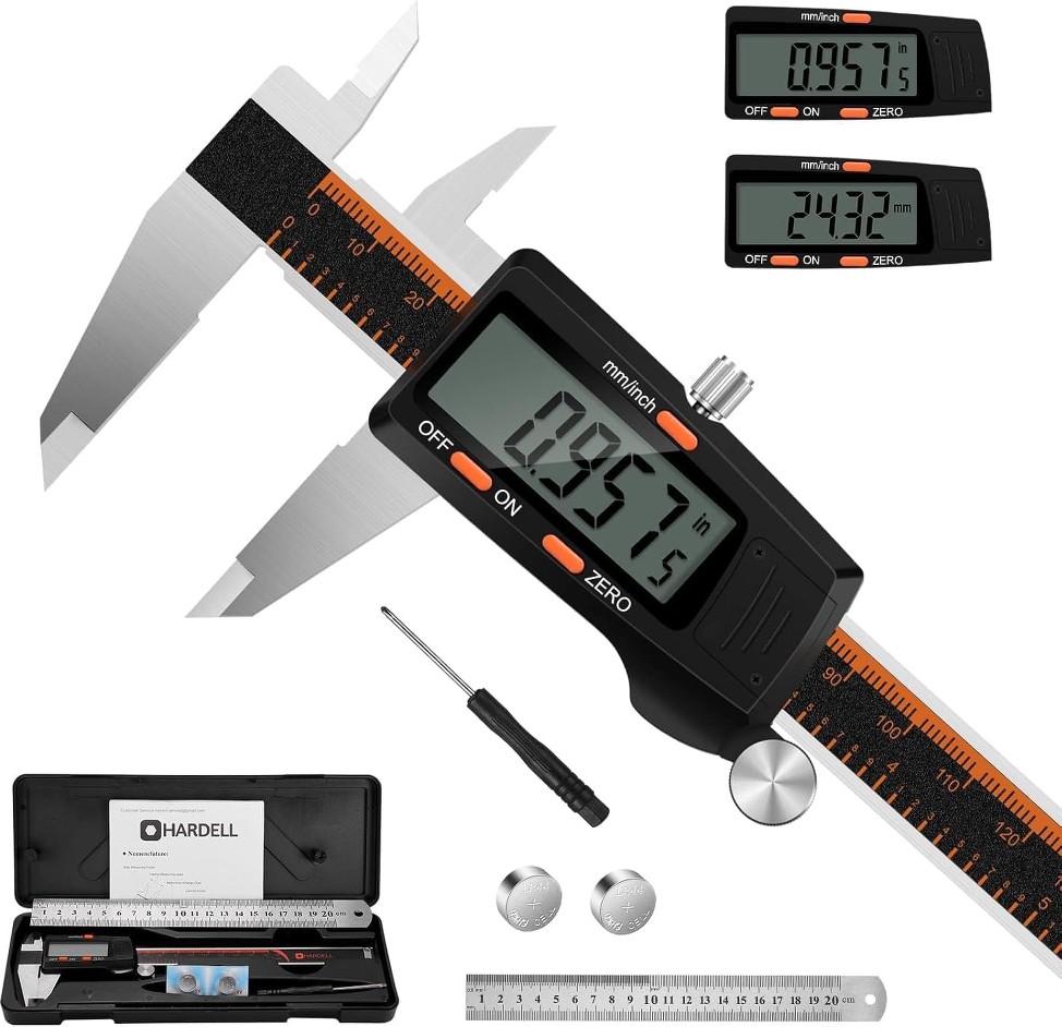 6 Inch Digital Caliper Measuring Tool with LCD Screen Auto Off Feature Inch and Millimeter Conversion for Jewelry Woodworking and DIY Projects