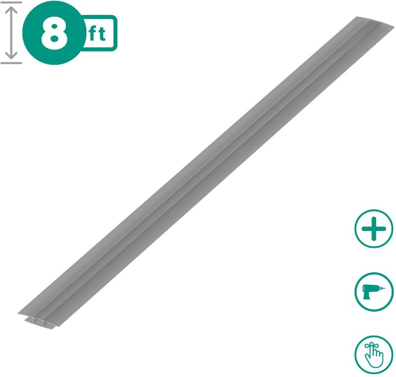 3/4-in W x 8-ft L Semi-gloss Plastic H Channel