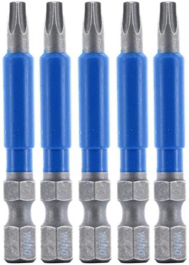 TerminatorBlue T20 1/4-in x 4-in Torx Impact Driver Bit 5 -Piece