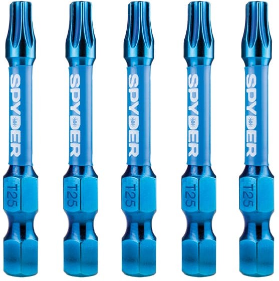 Mach-Blue T25 1/4-in x 2-in Torx Impact Driver Bit 5 -Piece