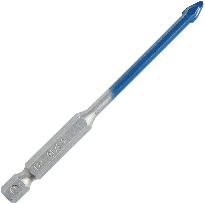 3/16-in 2-in Carbide tipped Right handed Glass and Tile Drill Bit