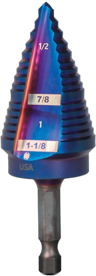 Mach-Blue 1/4-in 16 -Step Drill Bit ( 3/16-in to 1-1/8-in )