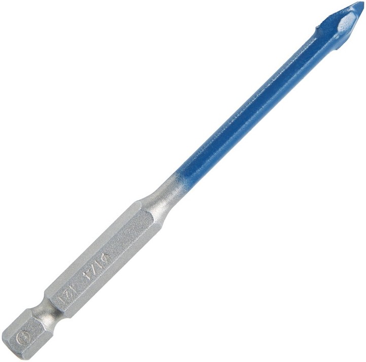 1/4-in Assorted x 2-in Carbide tipped Right handed Glass and Tile Drill Bit