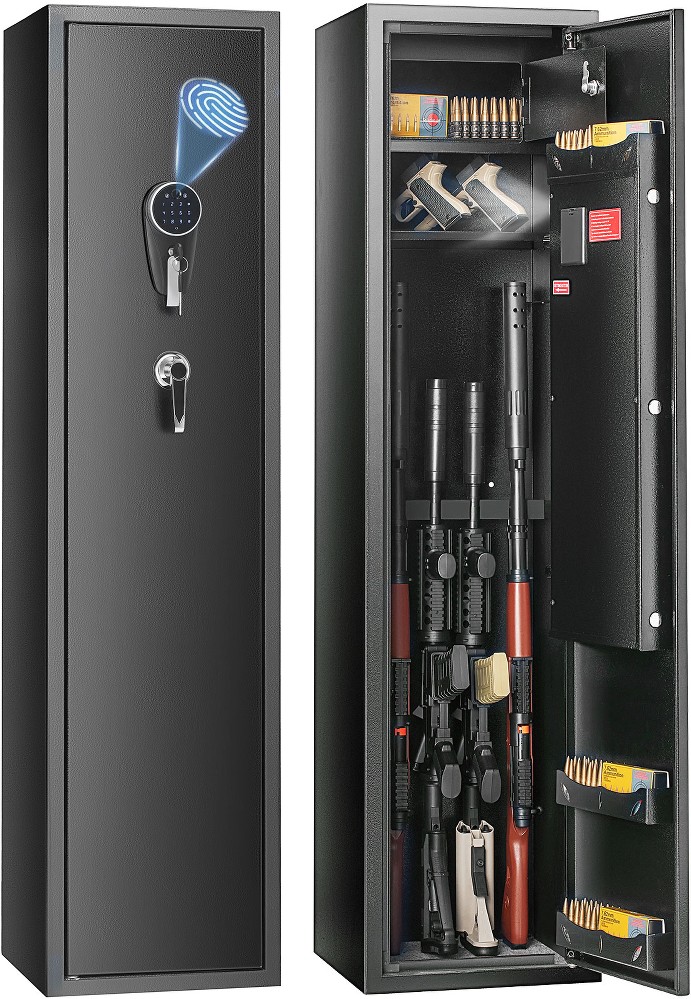 Gun safe 6 -Gun Fireproof Waterproof Electronic/Keypad Lock Gun safe with Interior Lighting