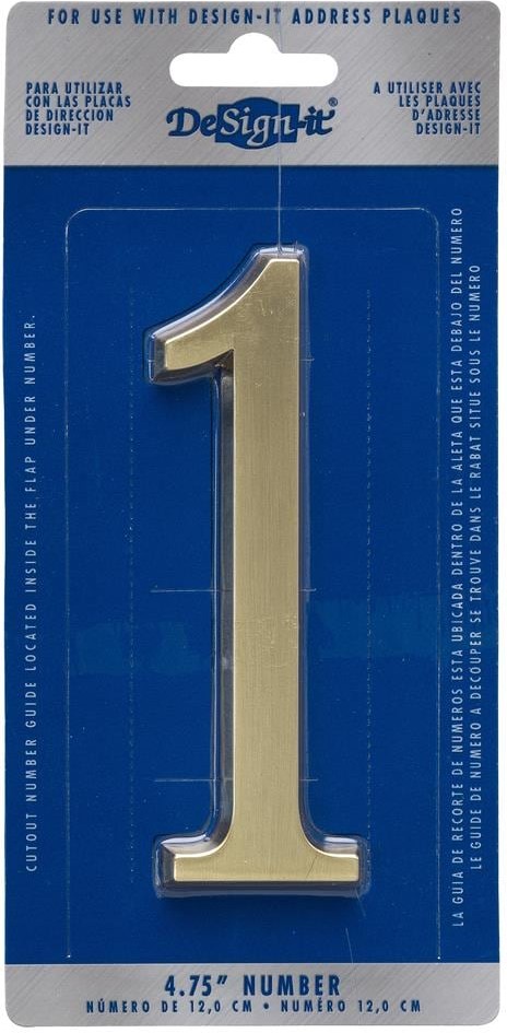 4-3/4-in Satin nickel Number 1