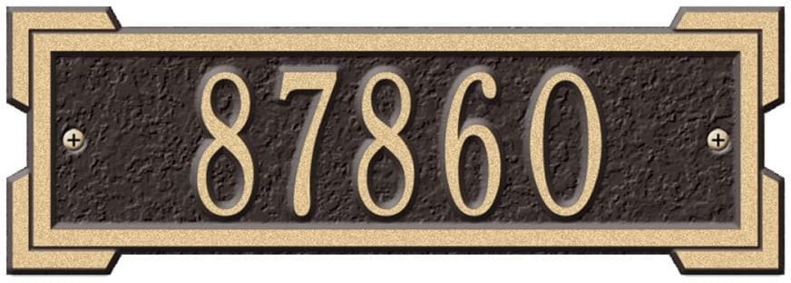 3-1/8-in H x 9-1/8-in W Bronze/Gold Aluminum Address plaque