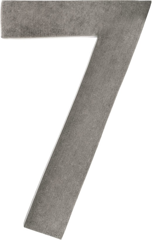 4-in Antique Pewter Number 7