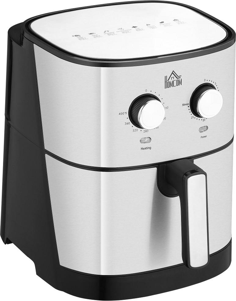 Air Fryer 1700W Air Fryer Oven with 360 degrees Air Circulation Adjustable Temperature Timer and Nonstick Basket for Oil Less or Low Fat Cooking