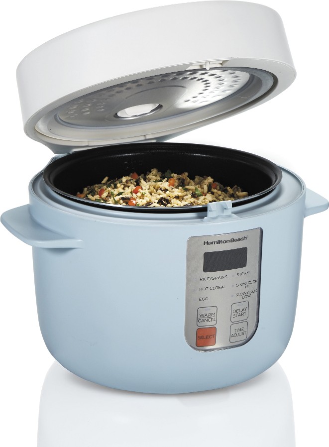 12-Cup Programmable blue Rice Cooker