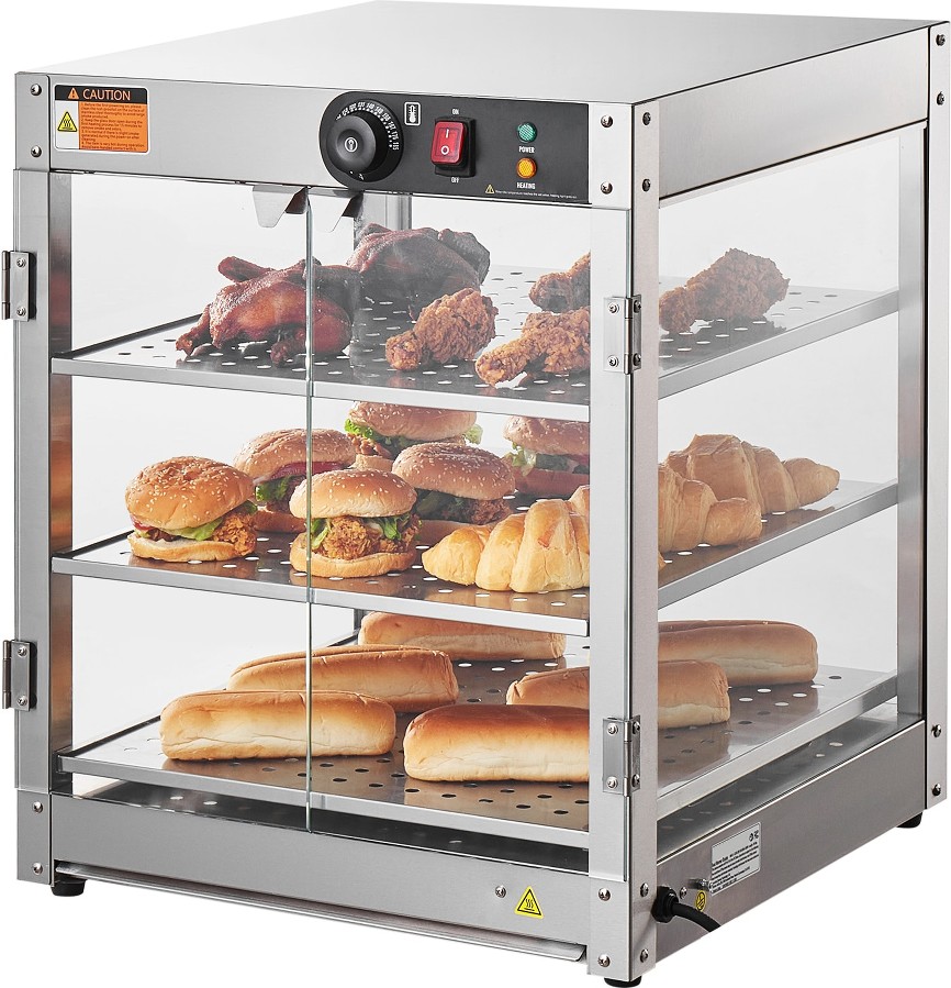 3 Tier Commercial Food Warmer Display 800W Food Display Warmer