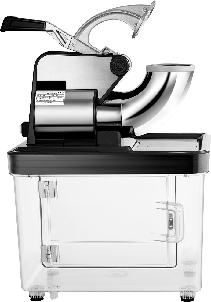400 LBS/H 1450 R/Min 110V 300 W Snow cone maker ( Stainless Steel + PC + Silicone )