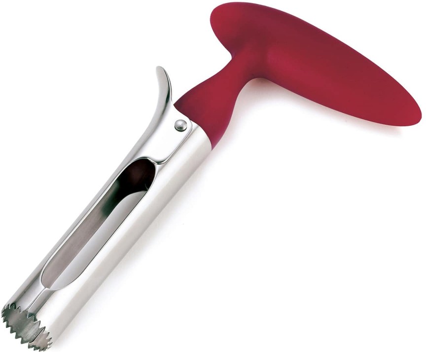 Easy Release Apple Corer Stainless Steel Red