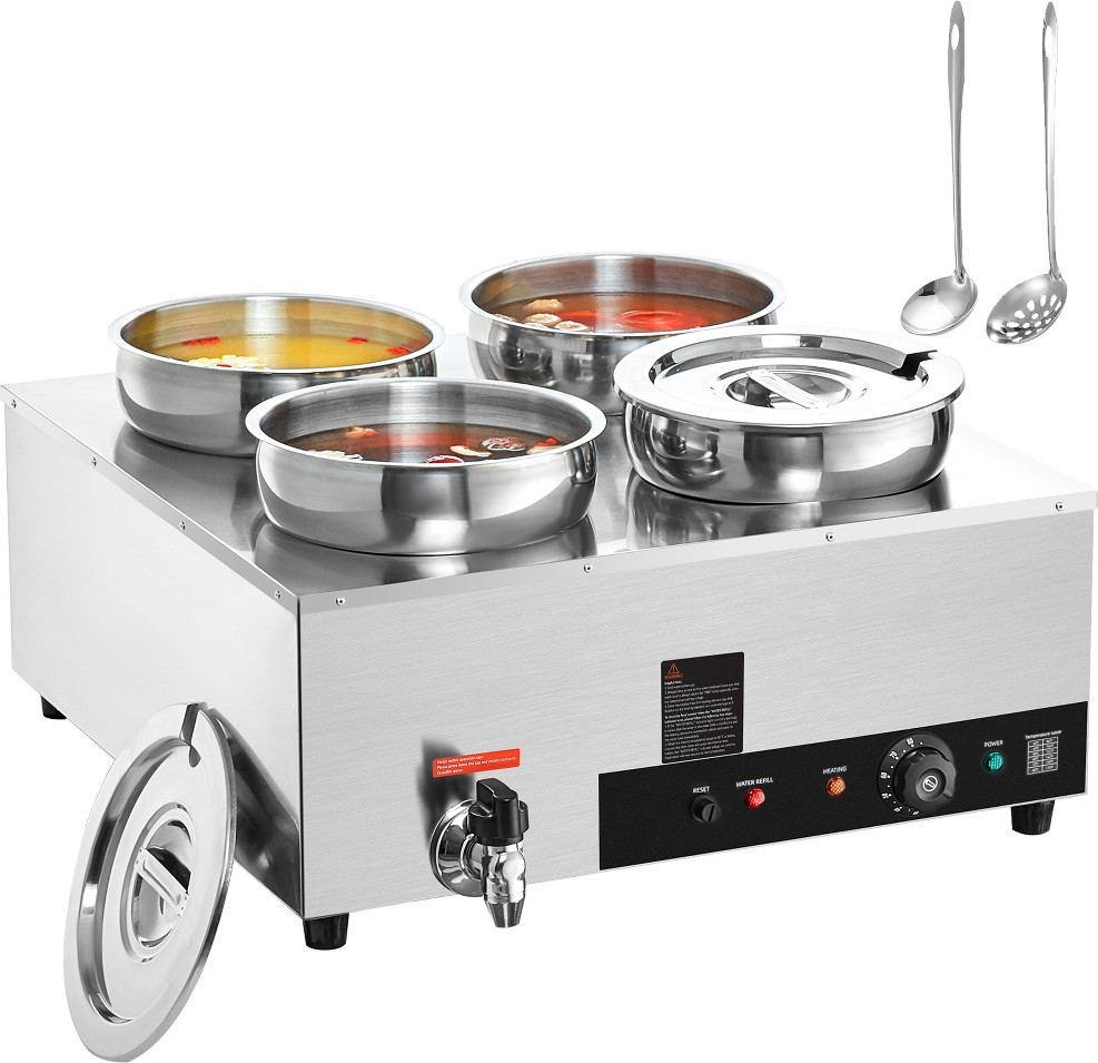 4 Station 29.6 Quart Commercial/Residential Electric Food warmer