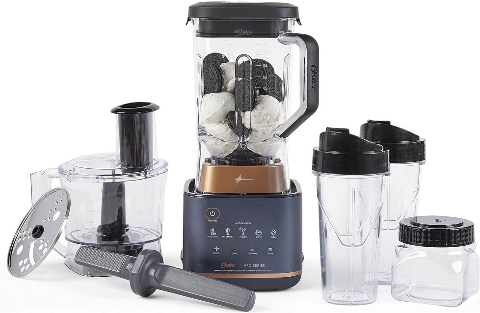 Pro Series Kitchen System with XL 9 Cup Tritan Jar 2 Blend-n-Go Cups and Mini Jar Dark Blue