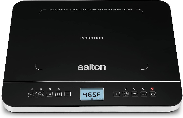 Portable Induction Cooktop with Temperature Probe Cool Touch LED Display Cooker