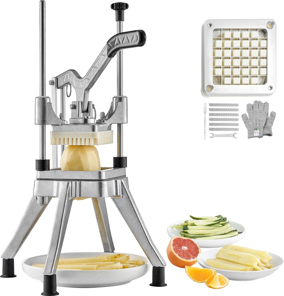 1/2-IN Vegetable Cutter Commercial/Residential Food slicer with Thickness Control ( Silver )