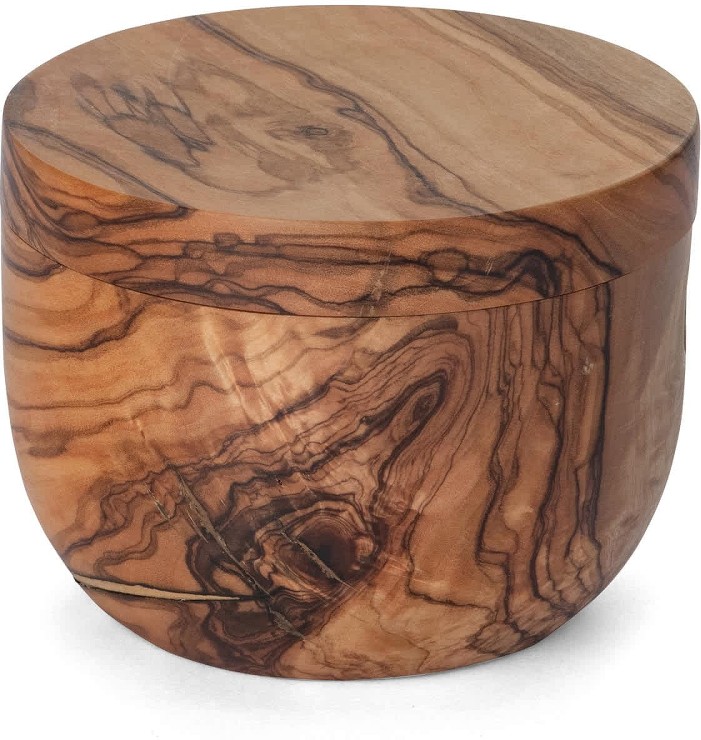 France Olive Wood Salt Keeper