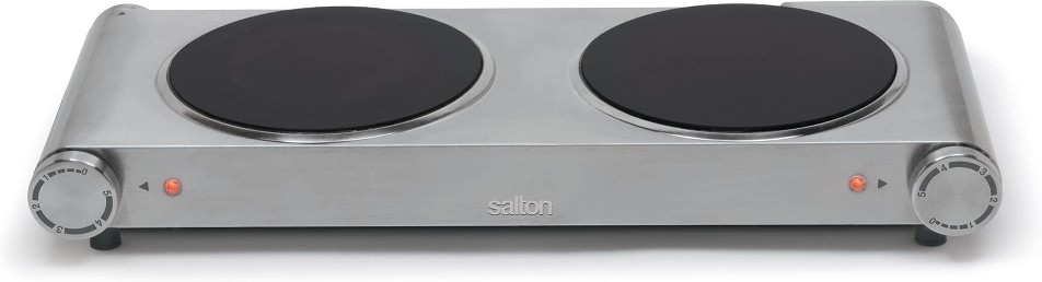 Double Stainless Steel Infrared Portable Electric Cooktop