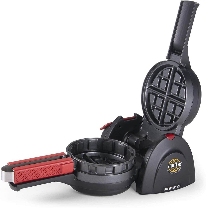 Stuffler Stuffed Belgian Waffle Maker Nonstick Appliance Large Black