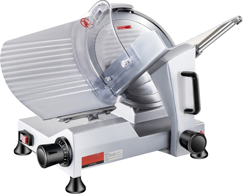 10-IN 240W Electric Meat Slicer 400 -Speed Commercial/Residential Food slicer and Meat Slicer with Thickness Control ( Silver )