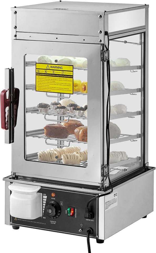 Commercial Food Warmer Display 5 Tier Food Steamer Bun Warmer Machine