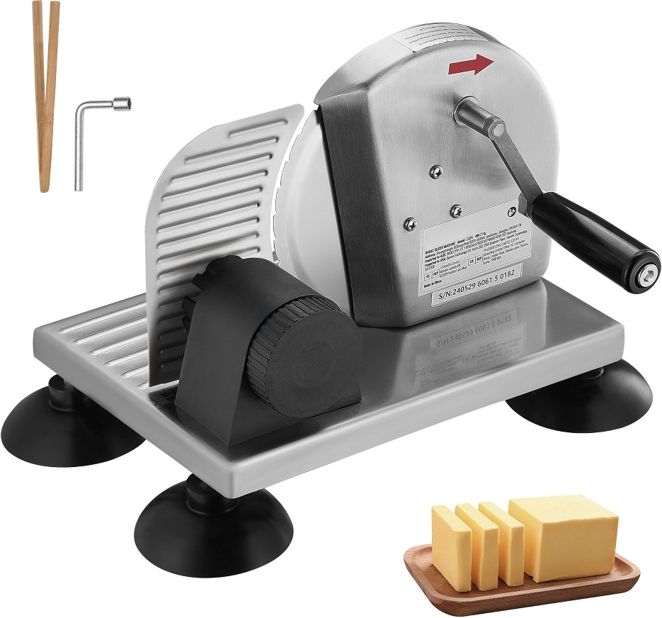 0-6-IN Bread Slicer Commercial/Residential Food slicer and Meat Slicer with Thickness Control ( Silver )