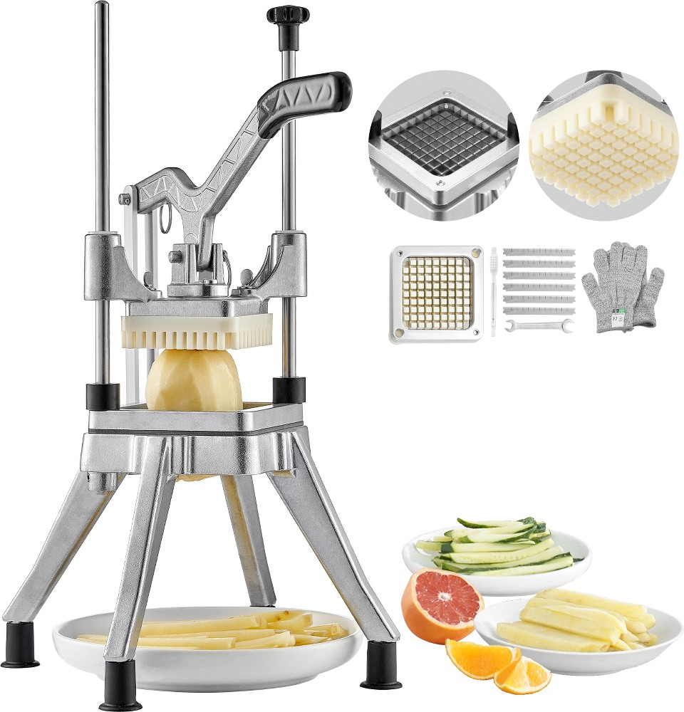 3/8-IN Vegetable Cutter Commercial/Residential Food slicer with Thickness Control ( Silver )