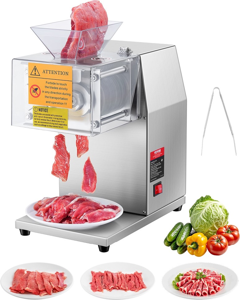 551 LBs/H Electric Meat Cutting 551 -Speed Commercial/Residential Food slicer and Meat Slicer with Thickness Control ( Black )