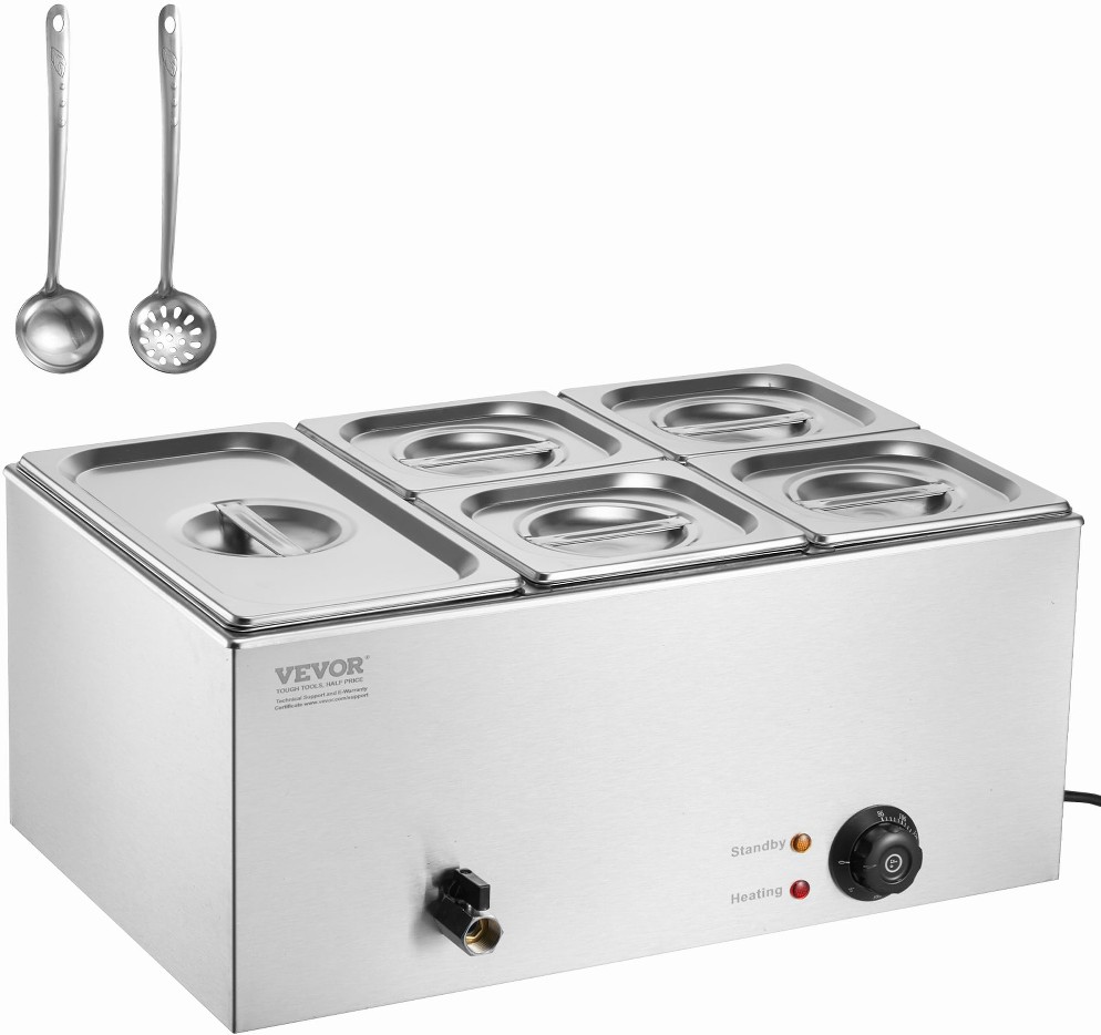 5 -Station 15.3-Quart Commercial/Residential Electric Food warmer