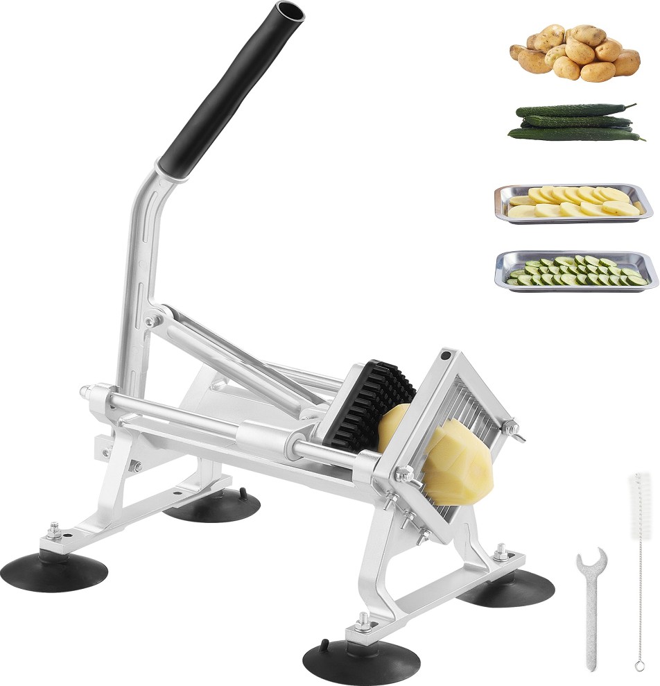 Commercial Vegetable Slicer 1/4 inch Fruit Slicer Stainless Steel and Aluminum Alloy