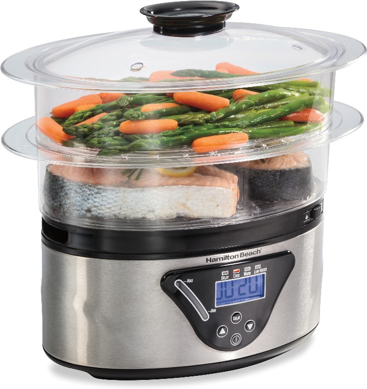 5.5-Quart 2 -Tier Programmable Food Steamer ( Stainless steel )