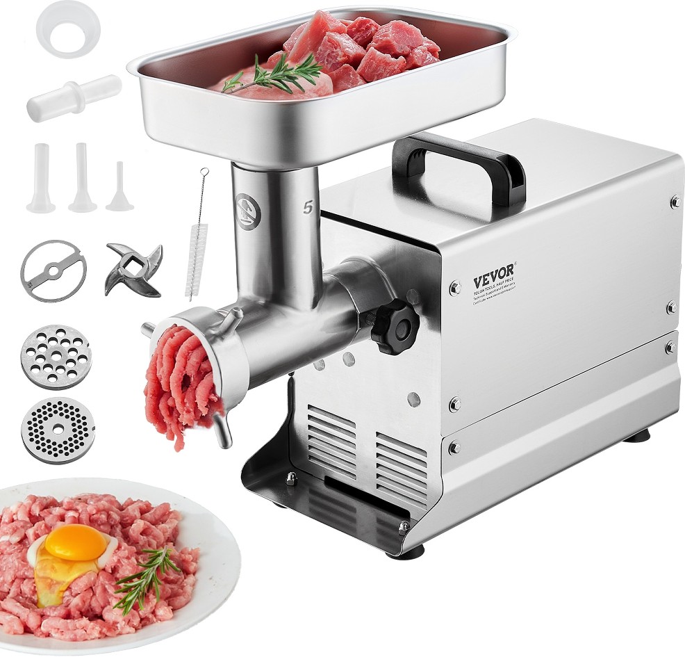5 Lbs/Min Sausage Stuffer Maker Commercial/Residential Course Grind Stainless steel Electric Meat grinder 300 -Watt