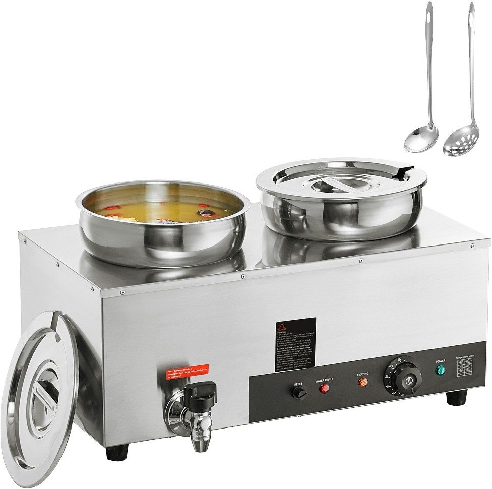 2 Station 14.8 Quart Commercial/Residential Electric Food warmer