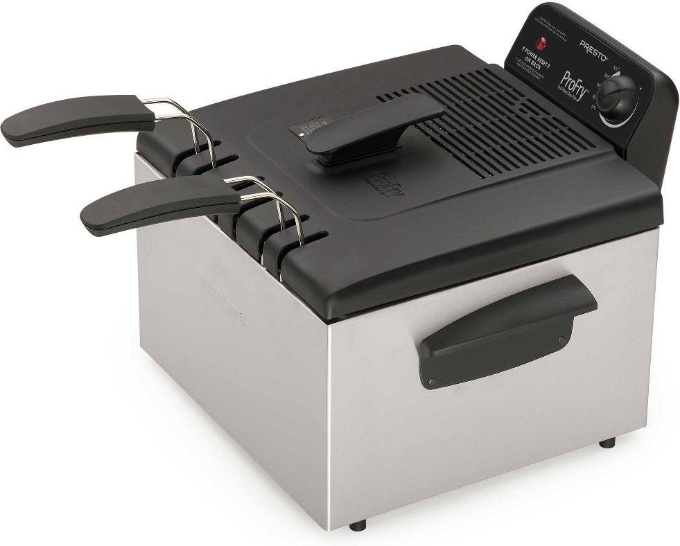 ProFry Dual Basket Deep Fryer 1800W Immersion Element Stainless Steel