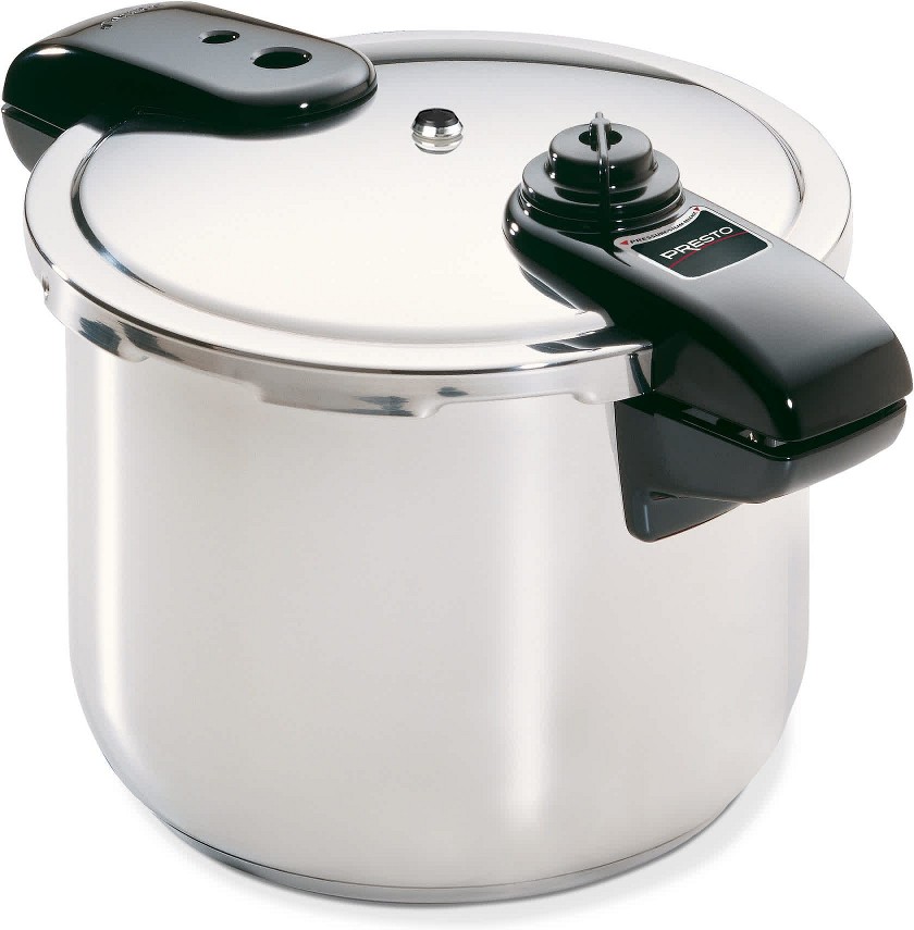 8 Quart Stainless Steel Pressure Cooker Tri Clad Base Silver