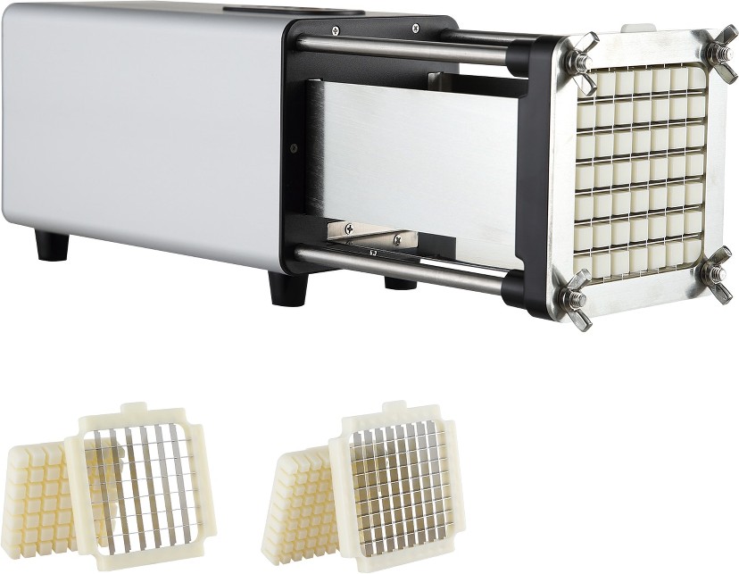 Electric French Fry Cutter Potato Slicer with 1/2-Inch and 3/8-Inch Stainless Steel Blades